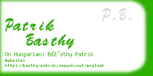 patrik basthy business card